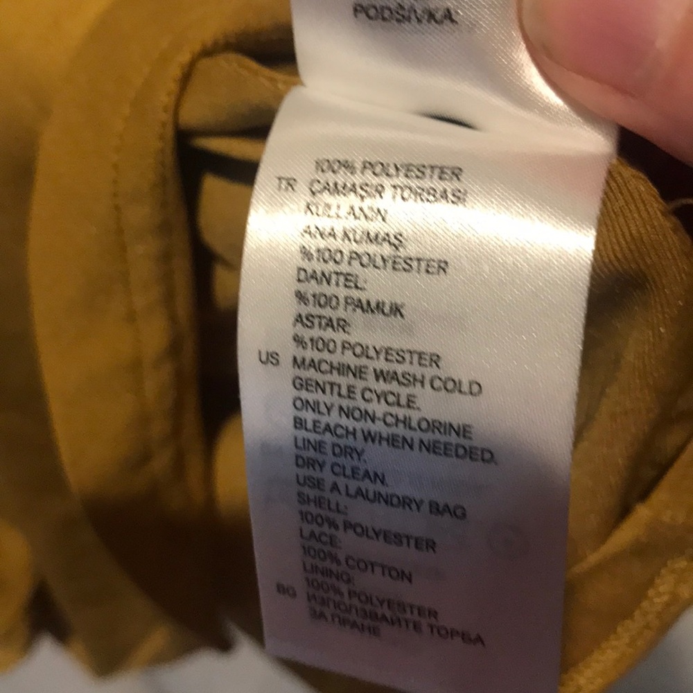 H&M mustard color dress Size 6 - Picture 15 of 16